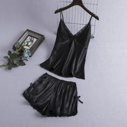 Short Doll Cetim Plus Size - Preto